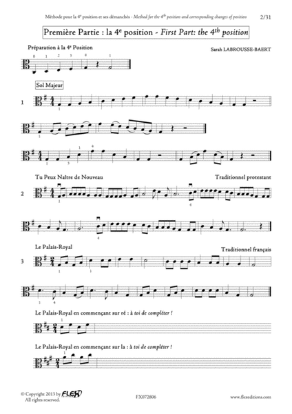 Tuition Book - Viola Method for the 4th Position