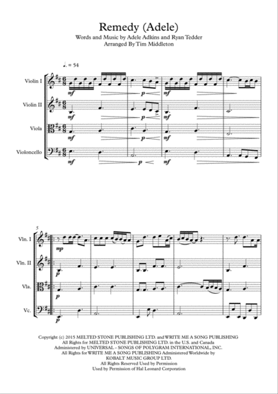 Remedy String Quartet scores gallery preview page 4