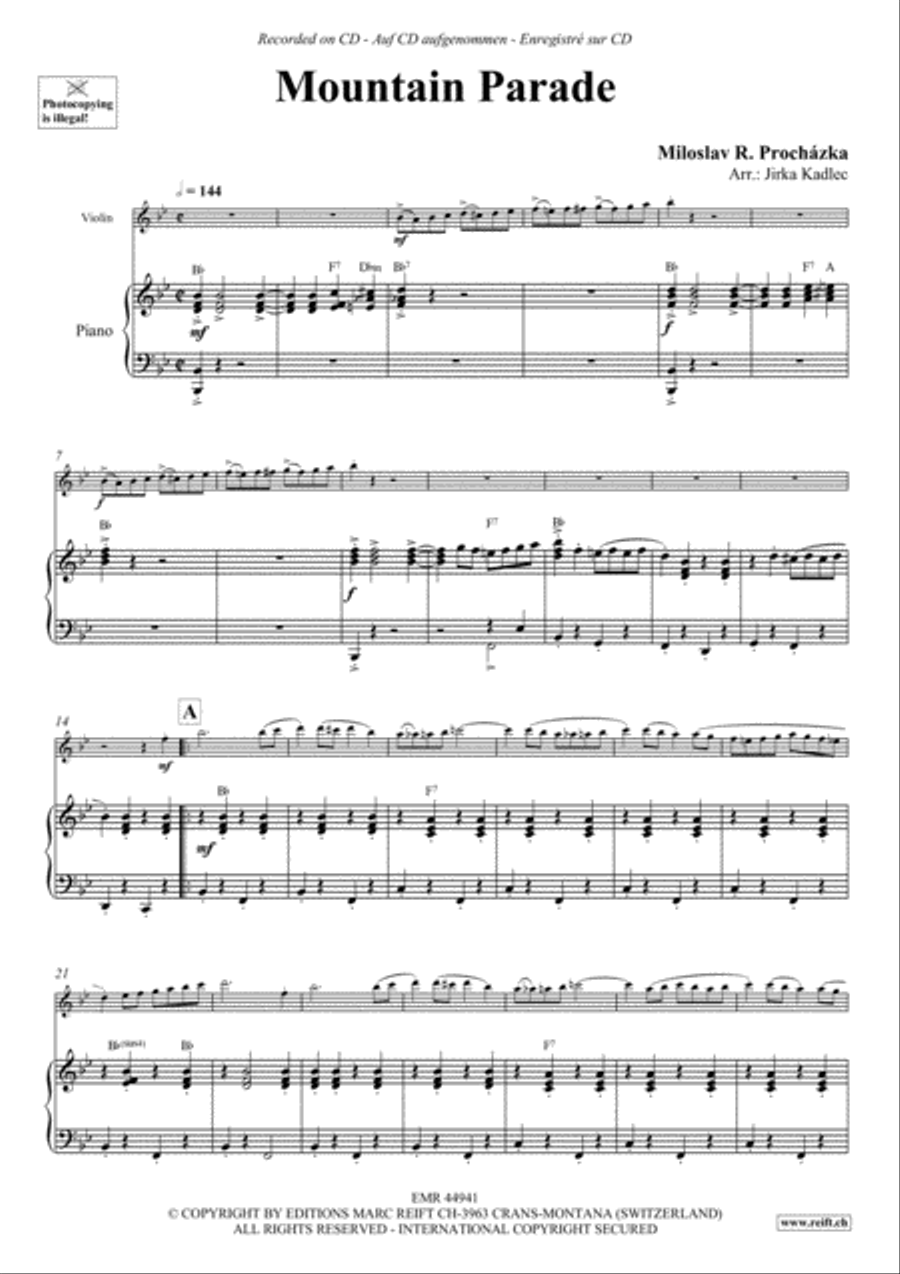 Mountain Parade Violin Solo scores gallery preview page 4