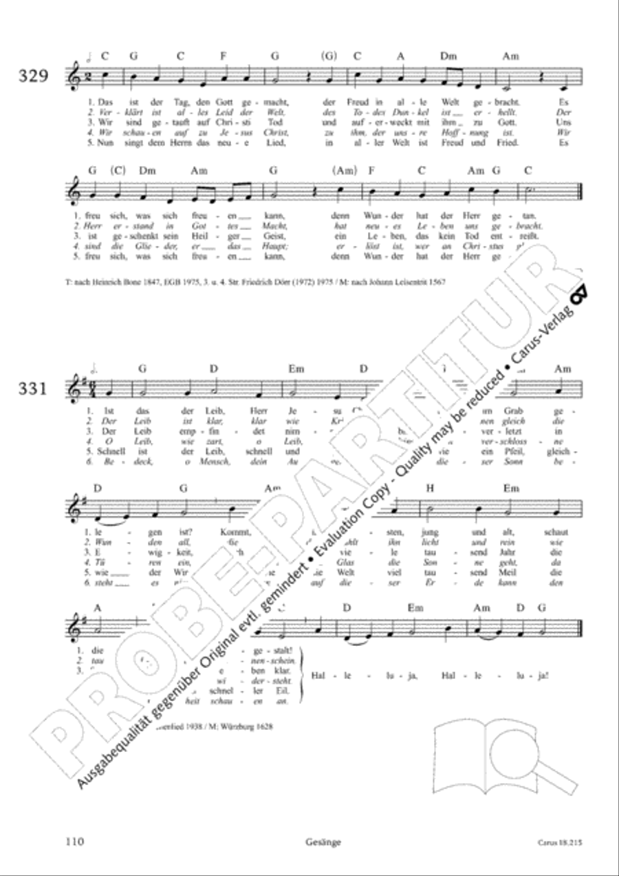 Gitarrenbuch zum Gotteslob Guitar scores gallery preview page 104