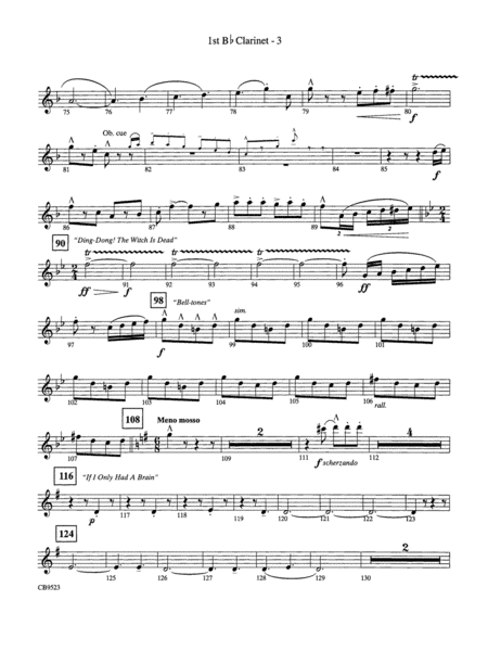 The Wizard of Oz (Medley): 1st B-flat Clarinet