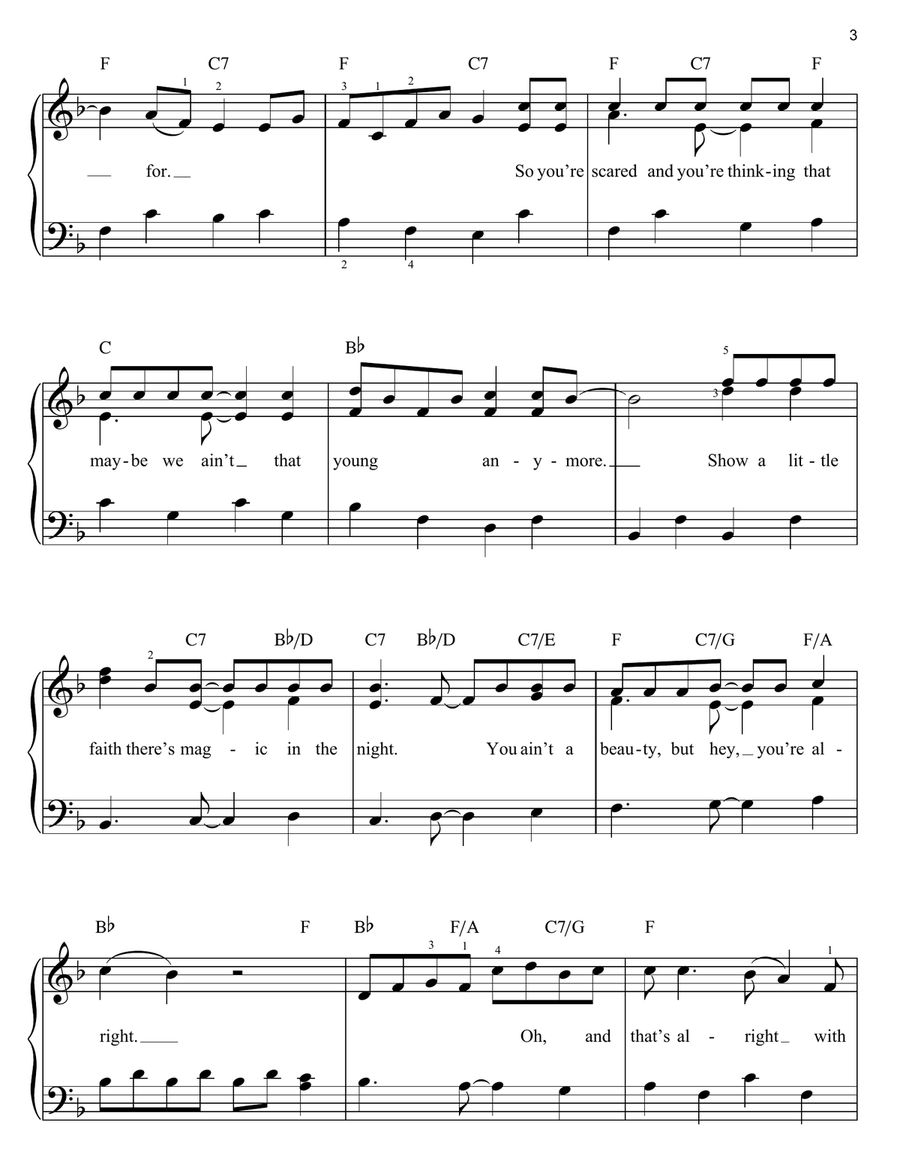 Thunder Road Easy Piano scores gallery preview page 3