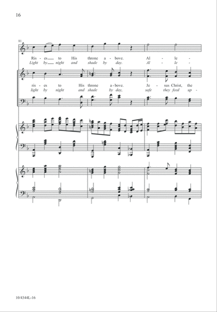 Easter Hymn of Praise Easter Hymn of Praise 4-Part scores gallery preview page 16