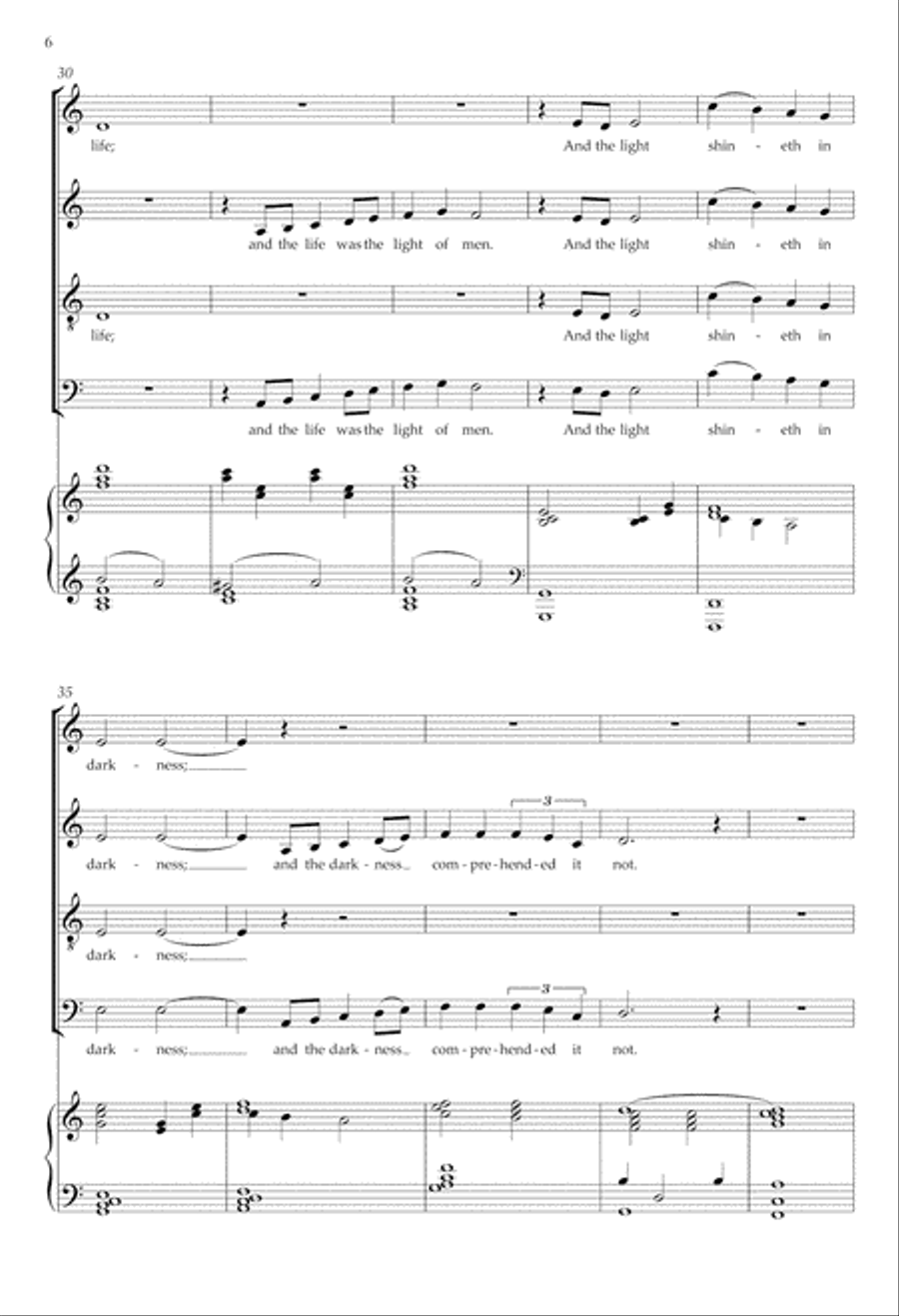 In the beginning from Every purpose under the heaven 4-Part scores gallery preview page 6