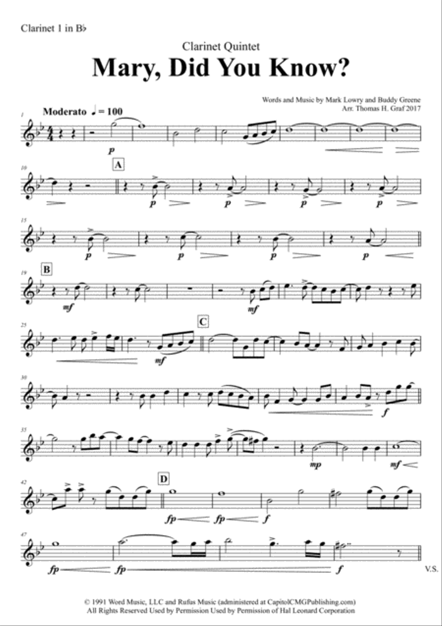 Mary, Did You Know? Woodwind Ensemble scores gallery preview page 6