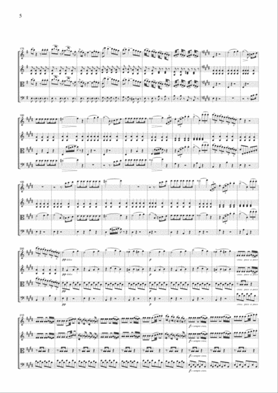 Rossini Overture to The Barber of Seville, for string quartet, CR101 String Quartet scores gallery preview page 5