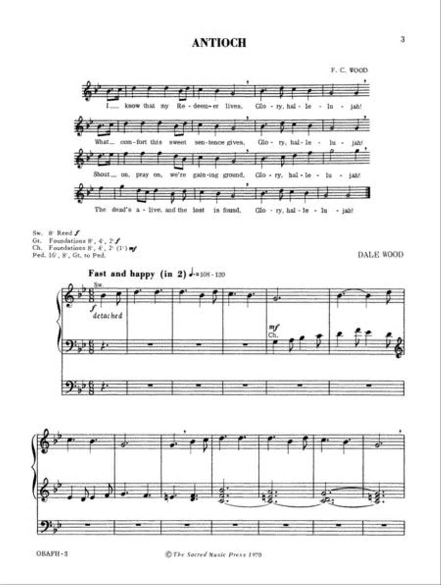Organ Book of American Folk Hymns Organ Solo scores gallery preview page 3