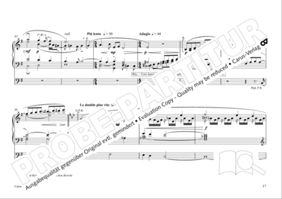 Tournemire: Funf Improvisationen fur Orgel solo Organ Solo scores gallery preview page 17
