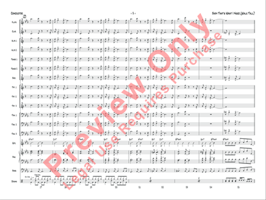 Baby That's What I Need (Walk Tall) Jazz Ensemble scores gallery preview page 4