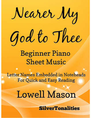 Book cover for Nearer My God to Thee Beginner Piano Sheet Music
