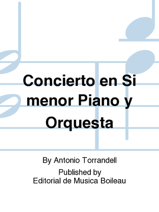 Book cover for Concierto en Si menor Piano y Orquesta