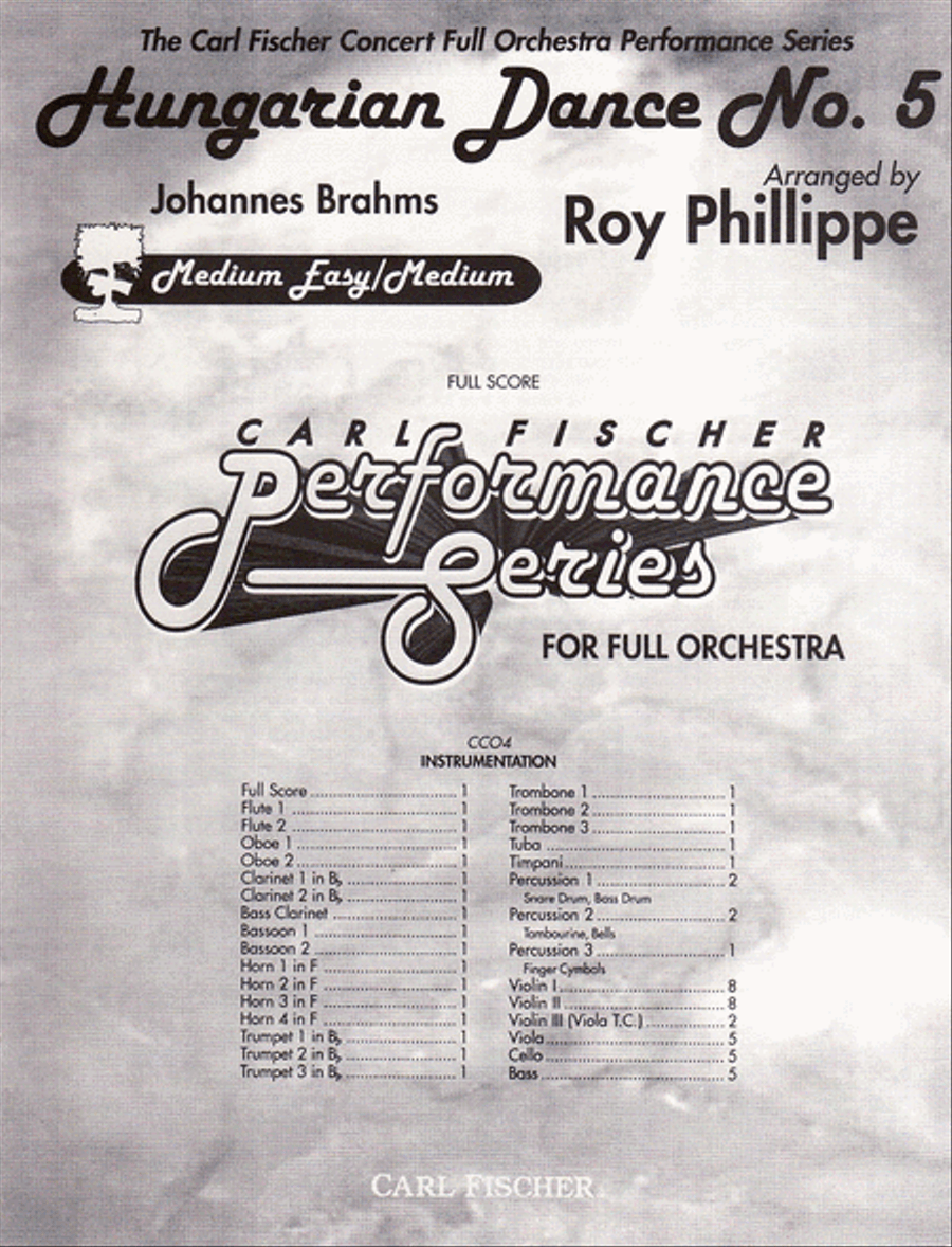 Hungarian Dance No. 5 Full Orchestra scores gallery preview page 1