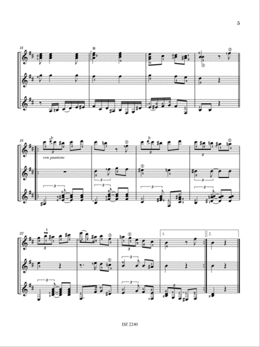 Contradanzas cubanas Contradanzas cubanas Guitar Ensemble scores gallery preview page 5