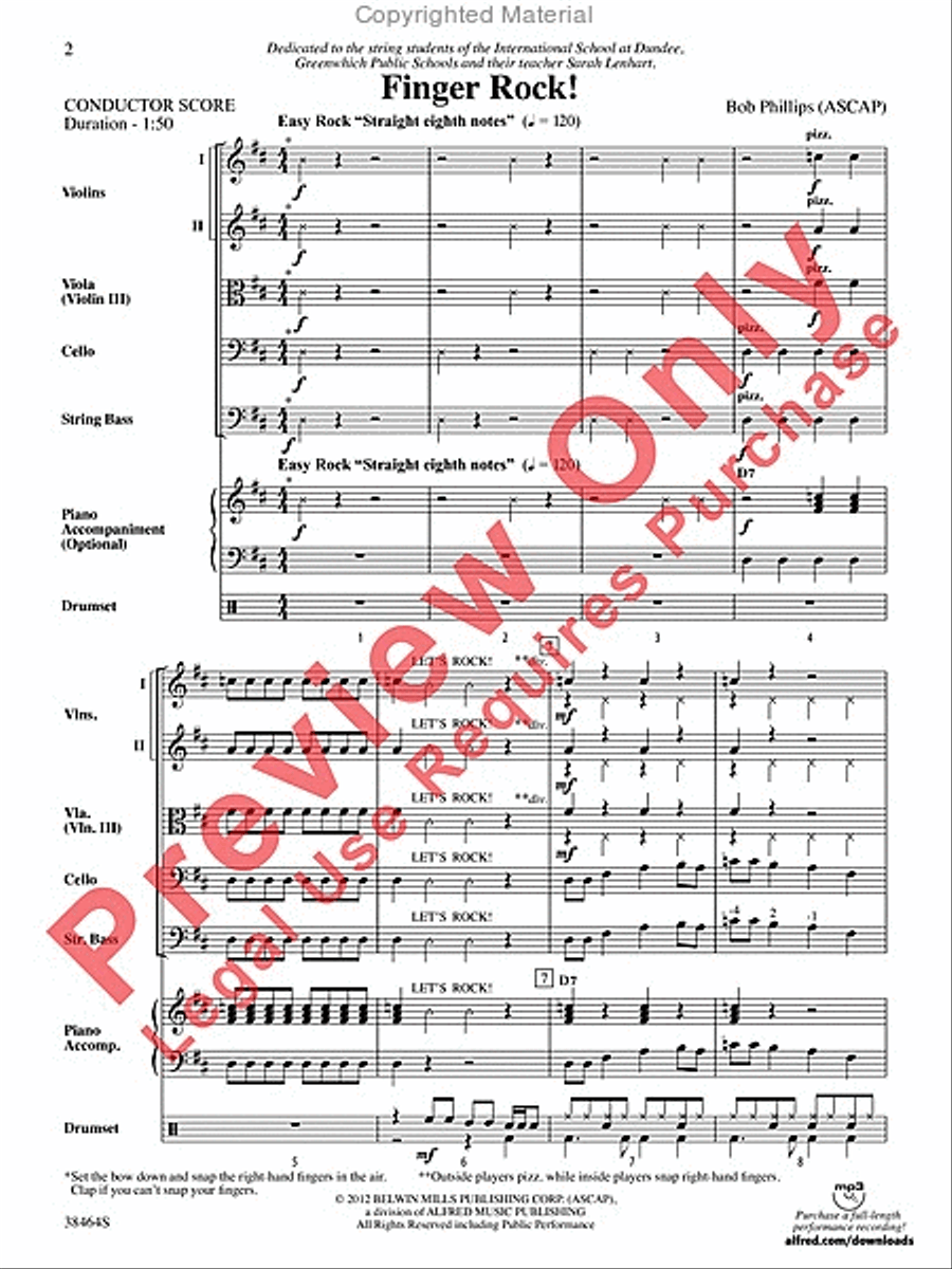 Finger Rock! String Orchestra scores gallery preview page 3
