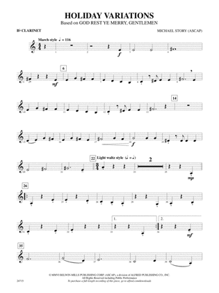 Holiday Variations (Based on "God Rest Ye Merry, Gentlemen"): 1st B-flat Clarinet