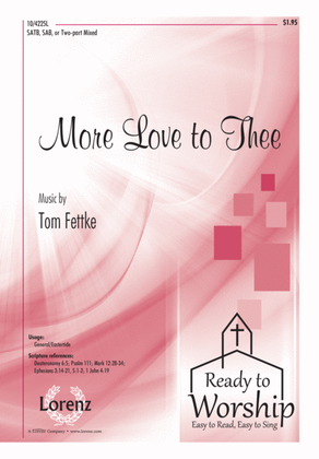 Book cover for More Love to Thee