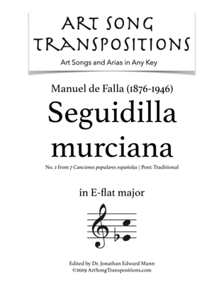 DE FALLA: Seguidilla murciana (transposed to E-flat major)