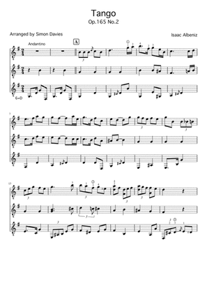 Tango Op.165 No.2 - Isaac Albeniz (arranged for guitar ensemble)