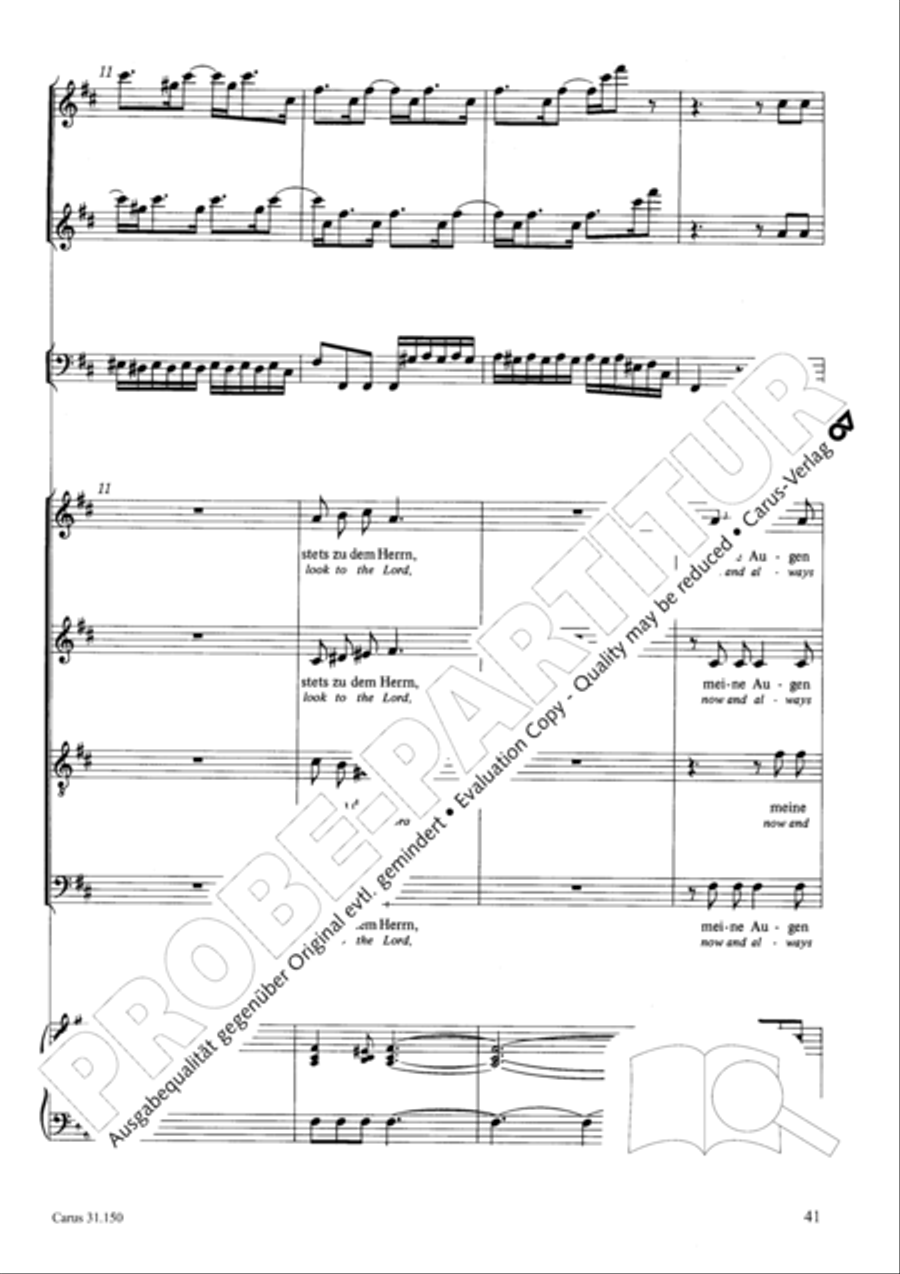 O my Lord, I long for thee (Nach dir, Herr, verlanget mich) 4-Part scores gallery preview page 44