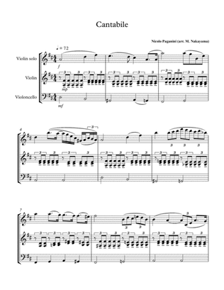Paganini Cantabile arr. for String Trio