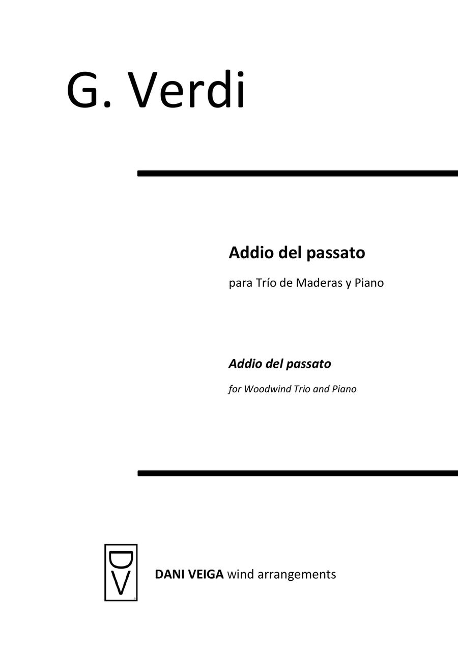 Addio del Passato (from la Traviata) - Oboe, Clarinet, Bassoon and Piano Small Ensemble scores gallery preview page 1