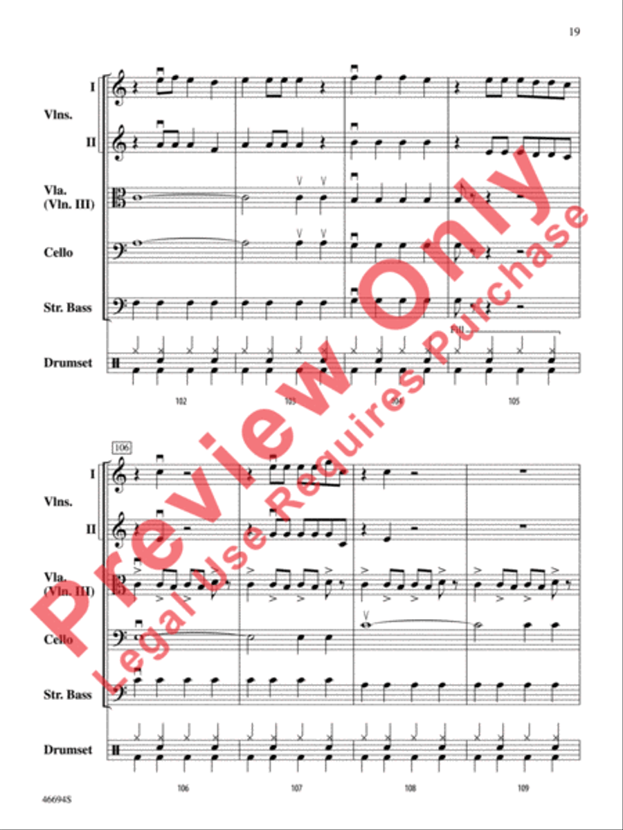The LEGO Ninjago Movie: Selections from the Motion Picture Soundtrack String Orchestra scores gallery preview page 20