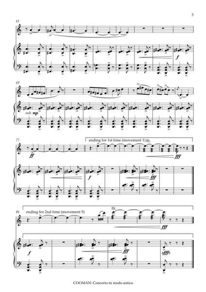 Carson Cooman : Concerto in modo antico (2011) for recorder (soprano or tenor) and strings, piano re