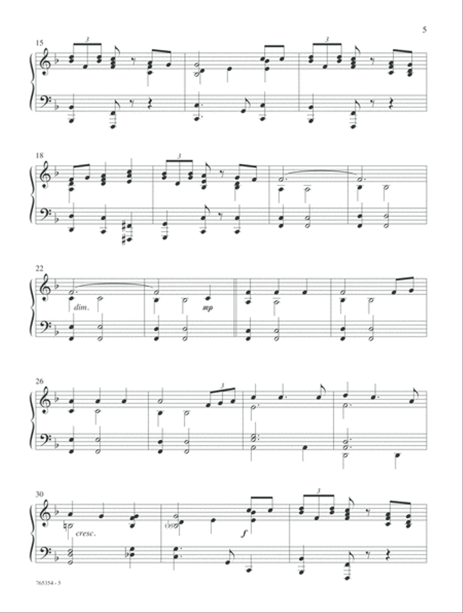 Hallelujah! Thine the Glory! Piano Solo scores gallery preview page 5