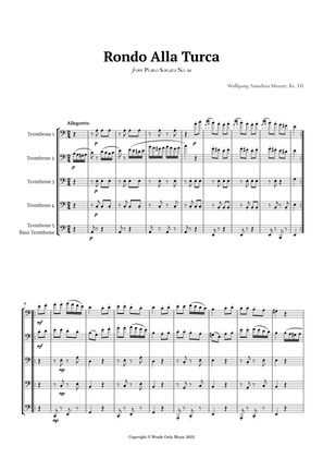 Book cover for Rondo Alla Turca by Mozart for Trombone Quintet