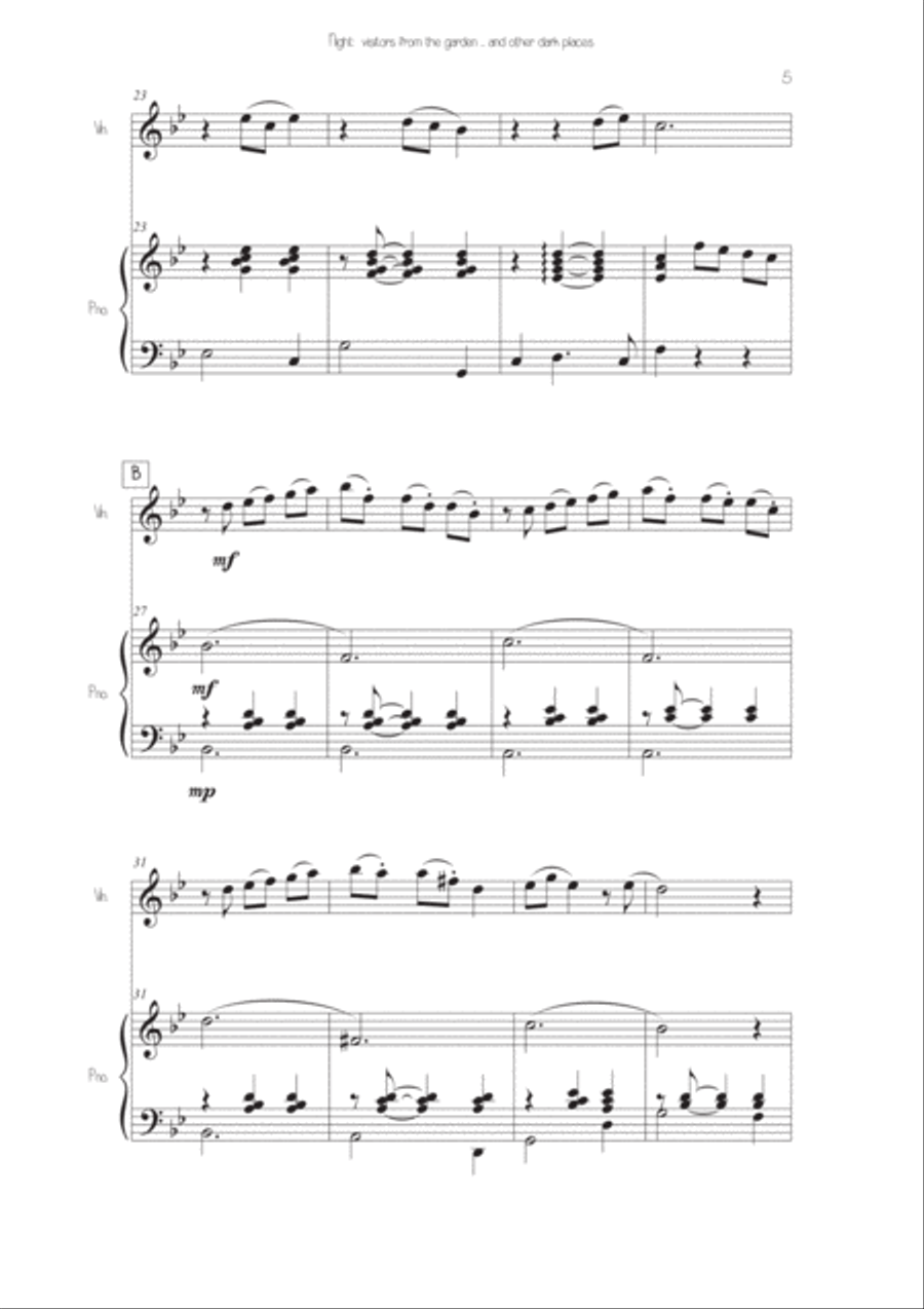Night: visitors from the garden ... and other dark places Violin Solo scores gallery preview page 5
