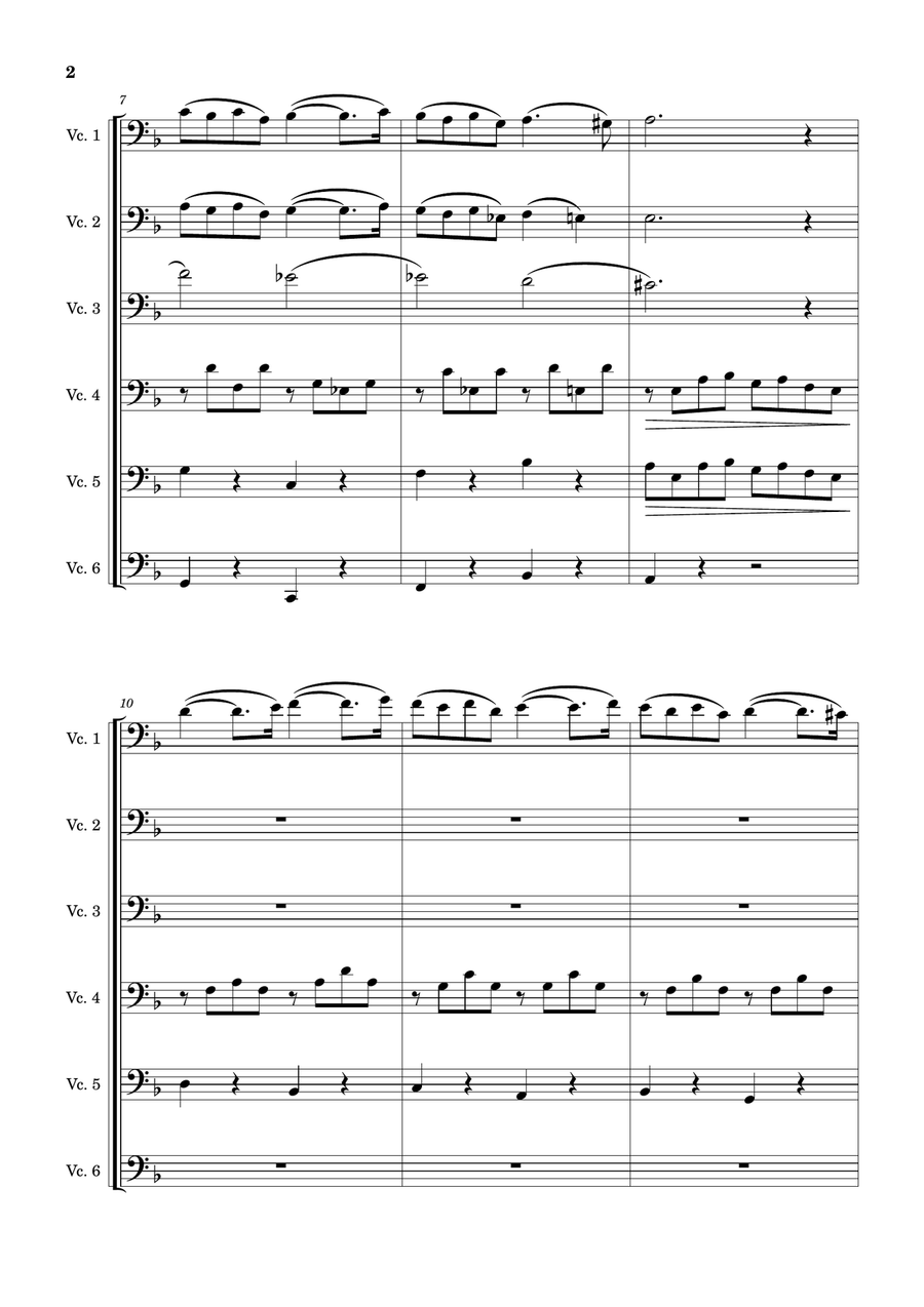 Pavane Pavane Cello scores gallery preview page 2