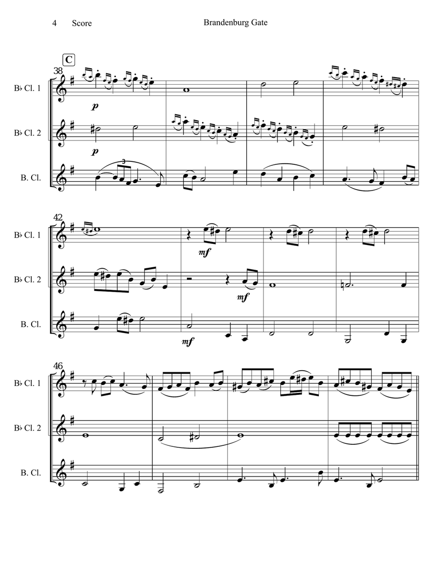Brandenburg Gate Brandenburg Gate Woodwind Trio scores gallery preview page 5