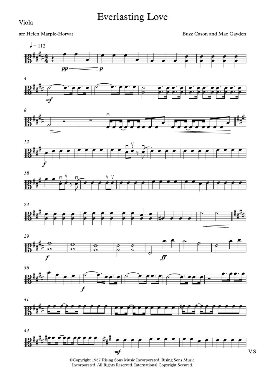 Everlasting Love String Quartet scores gallery preview page 5