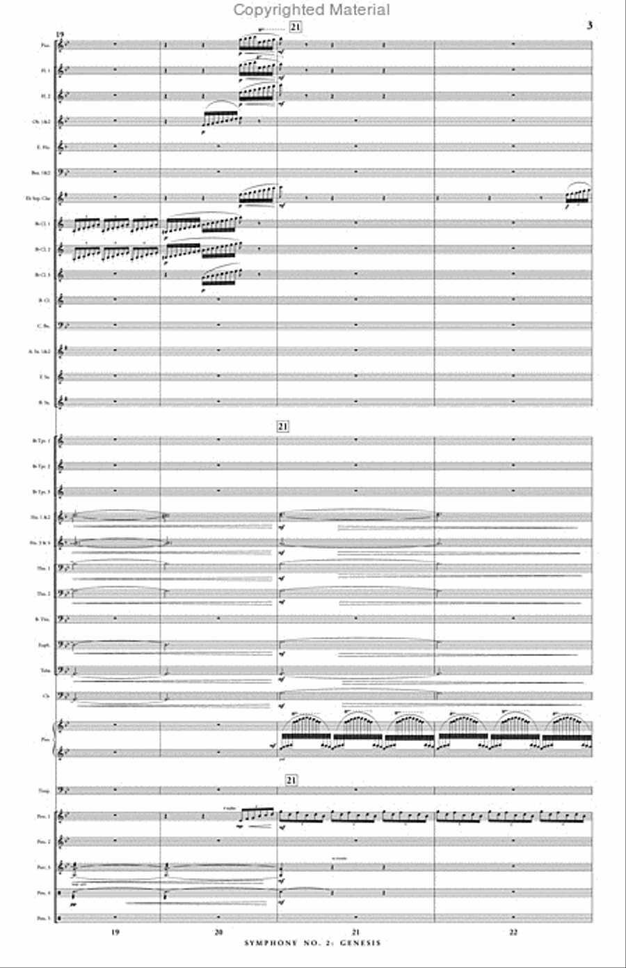 Symphony No. 2: Genesis Concert Band scores gallery preview page 4