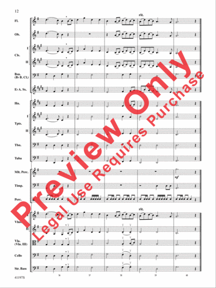 Fanfare Rondeau Full Orchestra scores gallery preview page 13