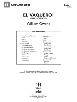 Book cover for El Vaquero!: Score