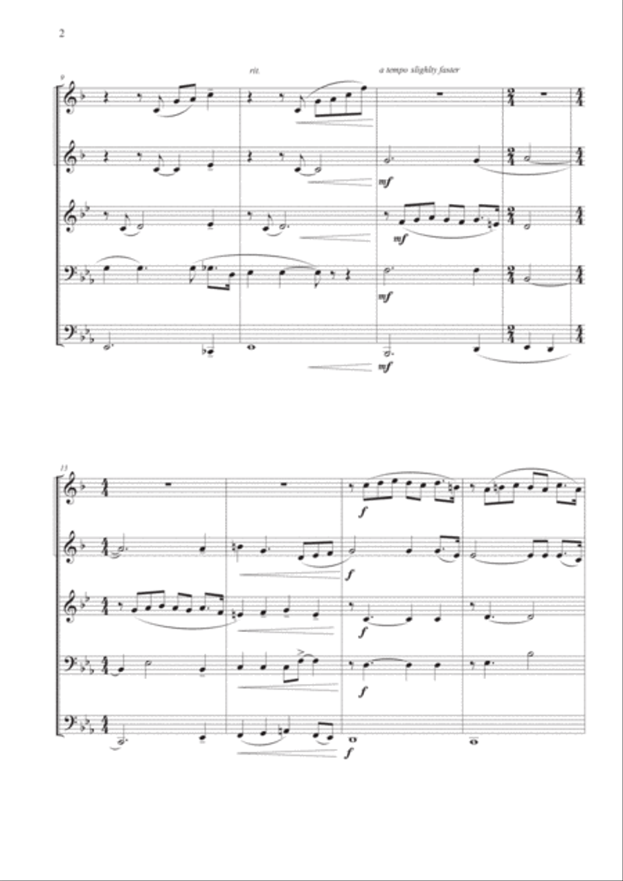 Nessun Dorma for Brass Quintet Brass Quintet scores gallery preview page 3