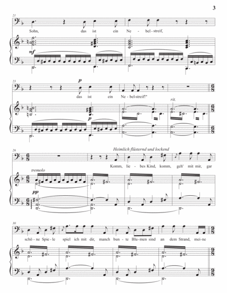 LOEWE: Erlkönig, Op. 1 no. 3 (transposed to D minor, bass clef)