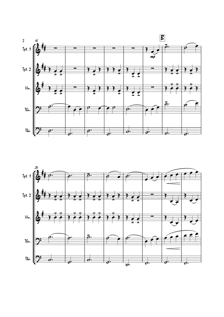 Je Te Veux (Brass Quintet) Brass Quintet scores gallery preview page 3