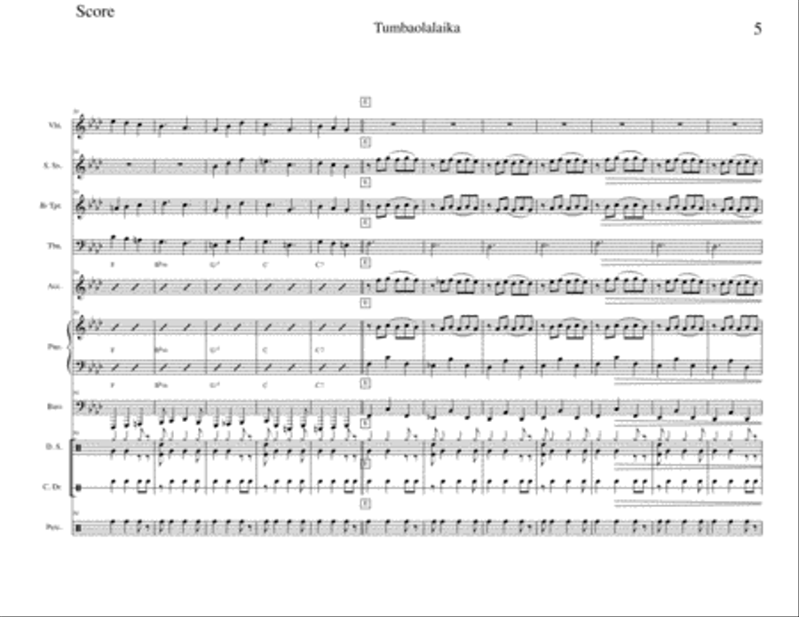 Tumbaolalaika Large Ensemble scores gallery preview page 5