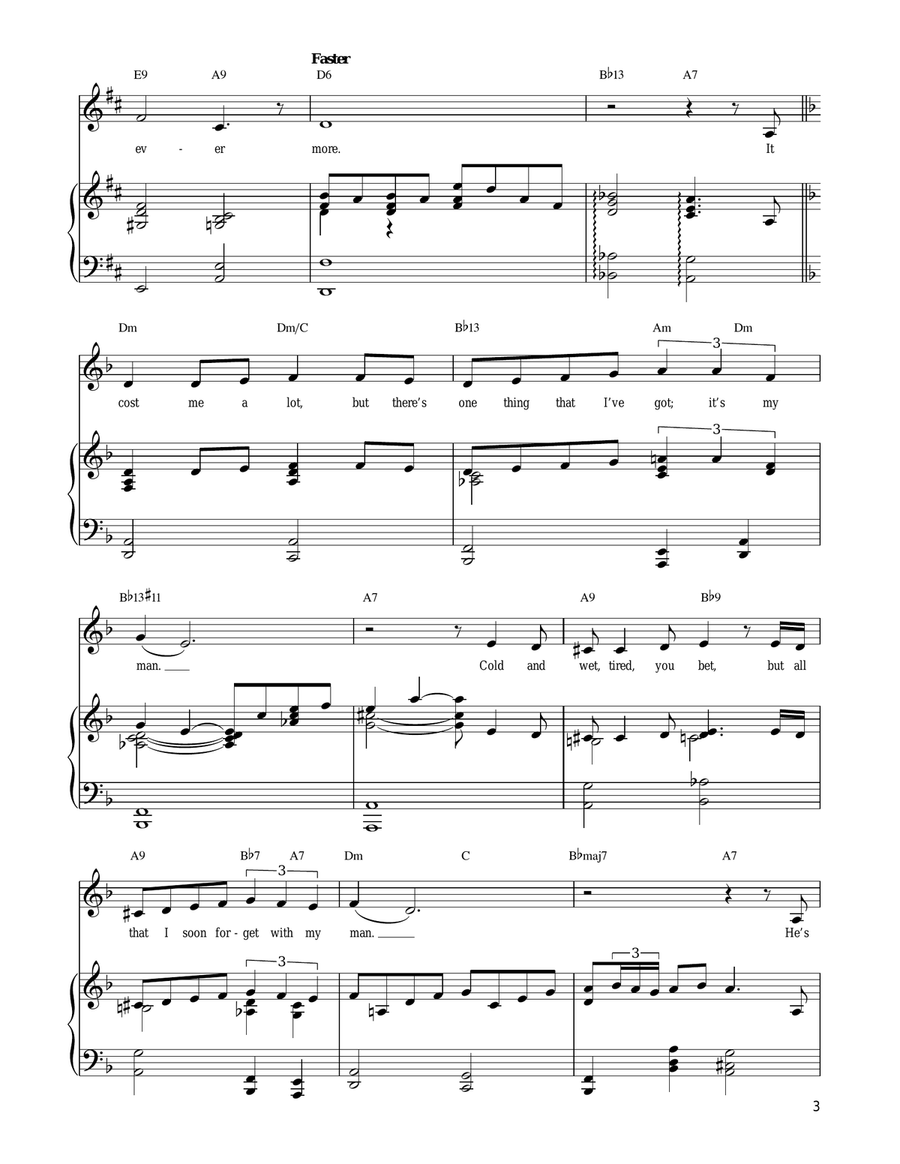 My Man (Mon Homme) My Man (Mon Homme) Piano, Vocal, Guitar scores gallery preview page 3