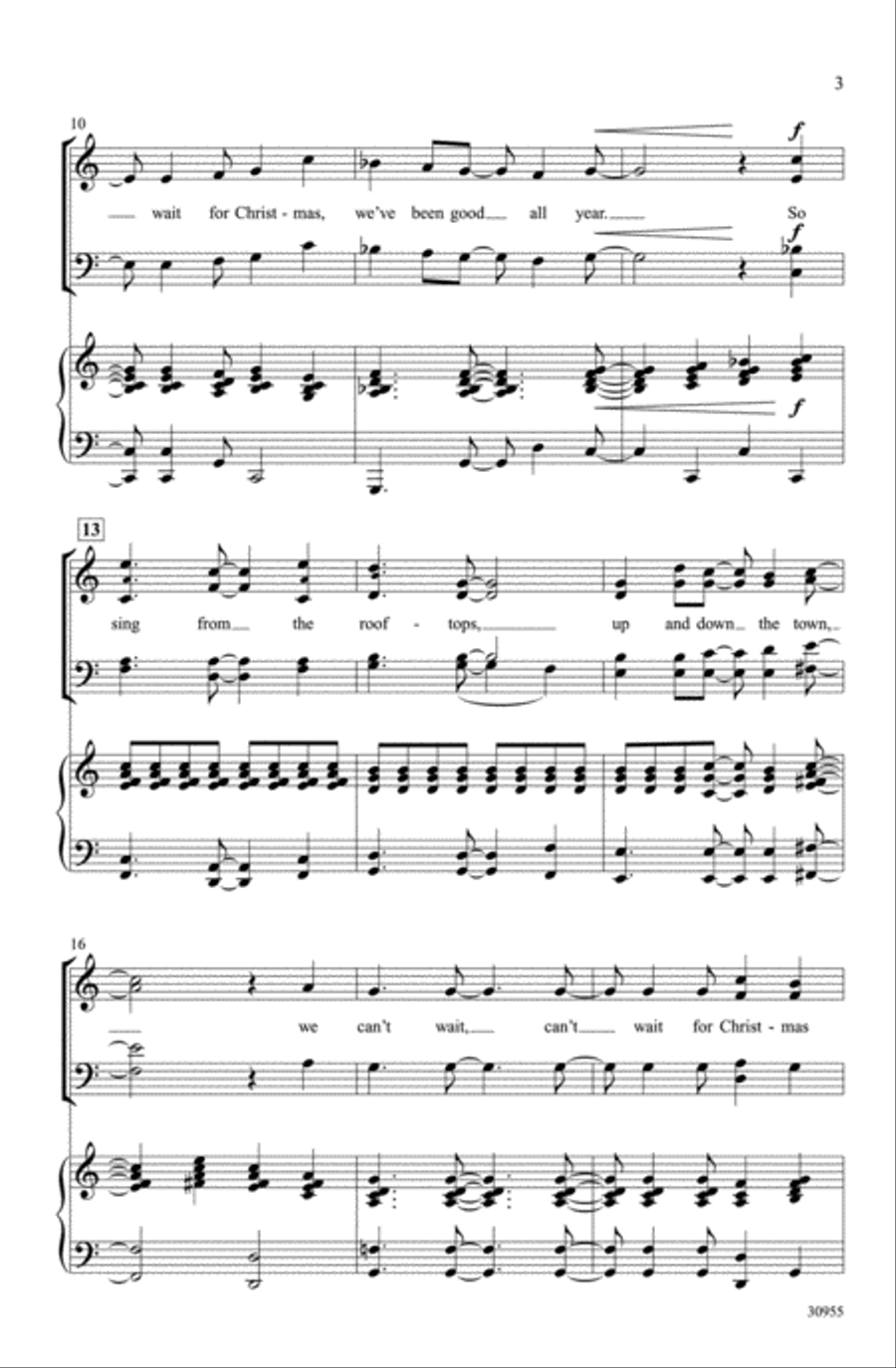 Can't Wait for Christmas 4-Part scores gallery preview page 3