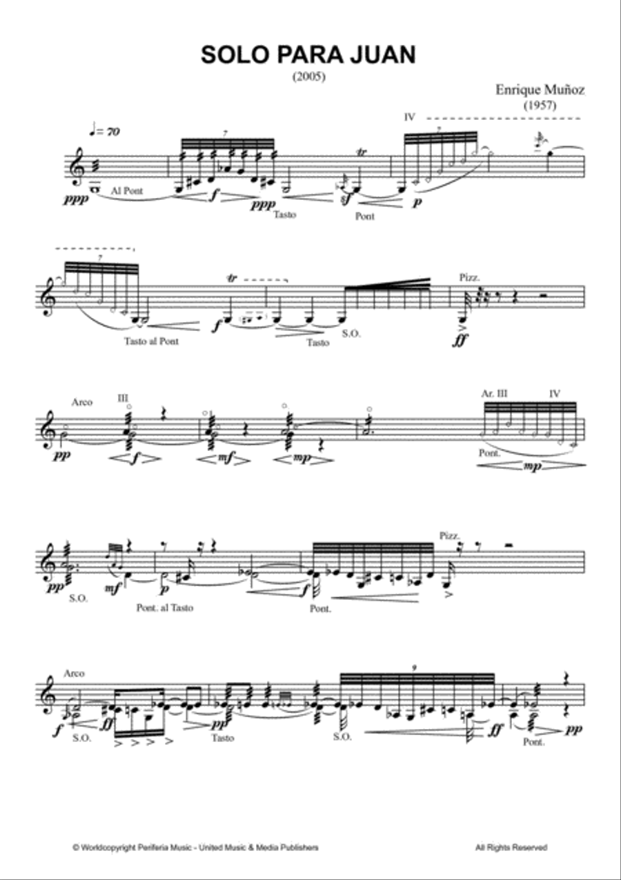Solo para Juan for Violin Solo Violin Solo scores gallery preview page 2