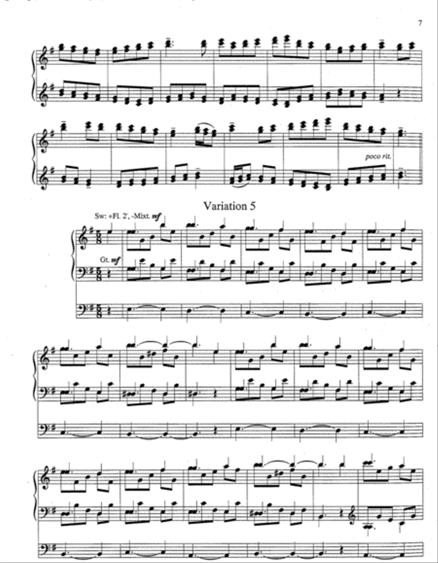 Variations on Two Christmas Carols Organ scores gallery preview page 3