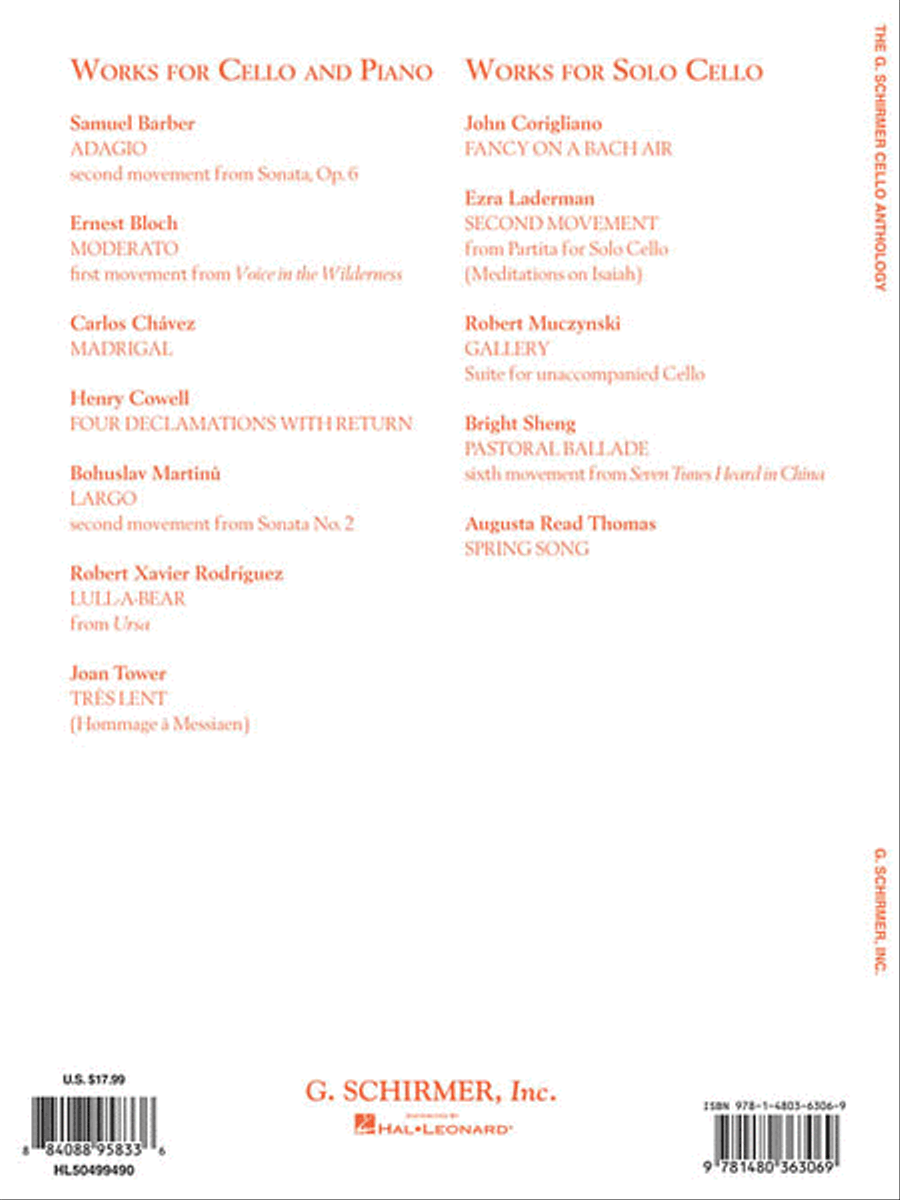 The G. Schirmer Cello Anthology Piano Accompaniment scores gallery preview page 2