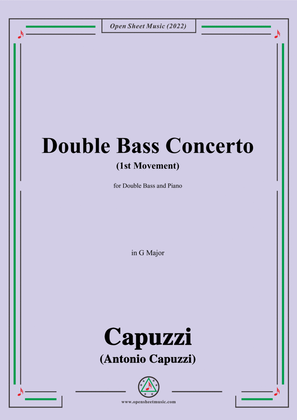 Capuzzi-Double Bass Concerto(1st Movement),in G Major,for Double Bass and Piano