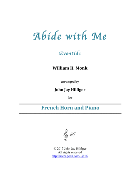 Abide with Me for horn and piano image number null
