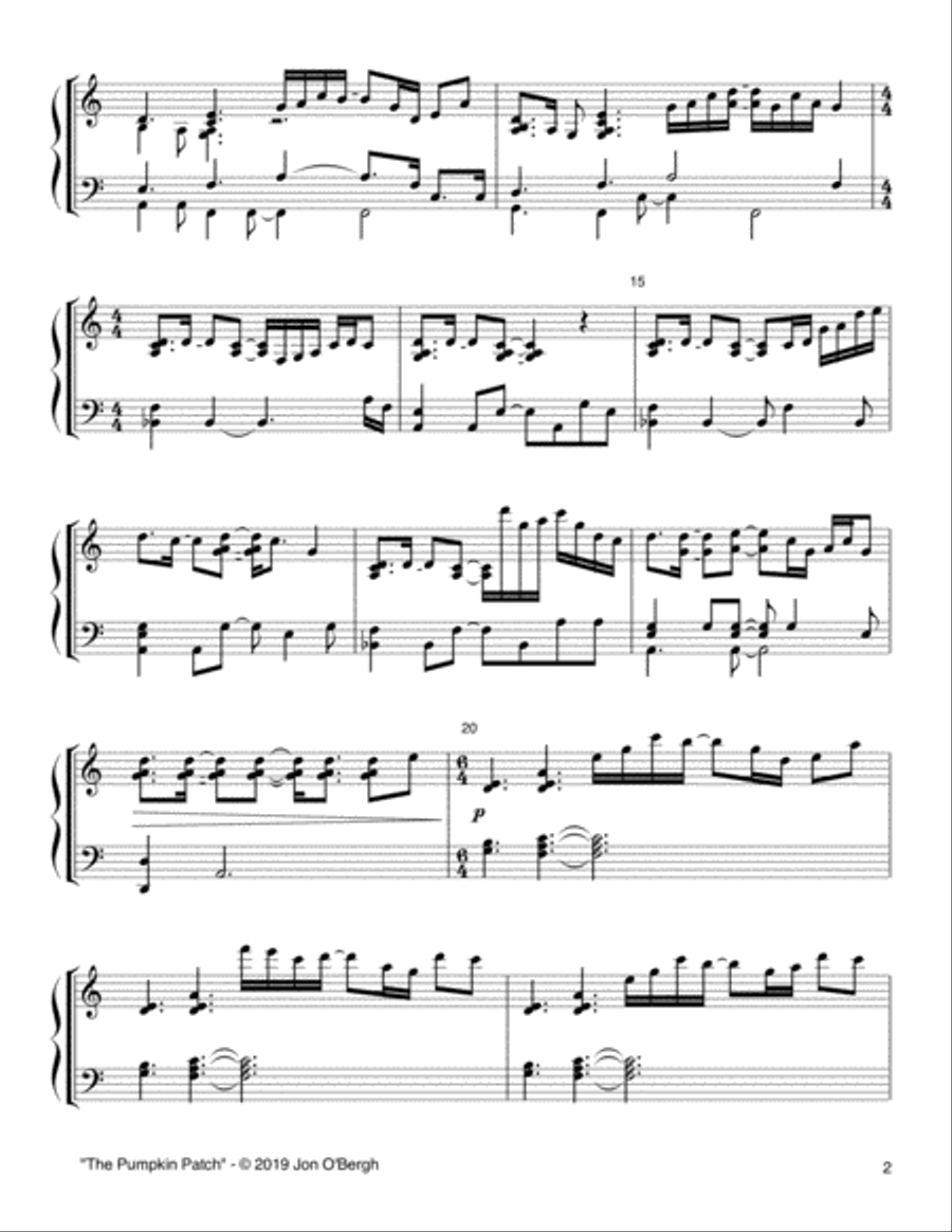 The Pumpkin Patch - Easy Solo Piano Easy Piano scores gallery preview page 3