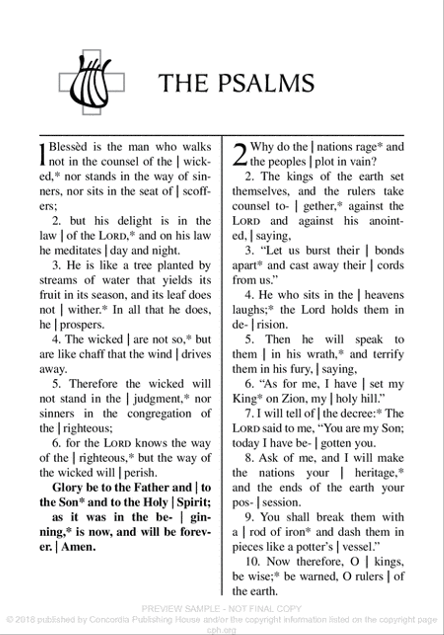 Lutheran Service Book: Psalms and Hymns Pocket Edition Choir scores gallery preview page 7