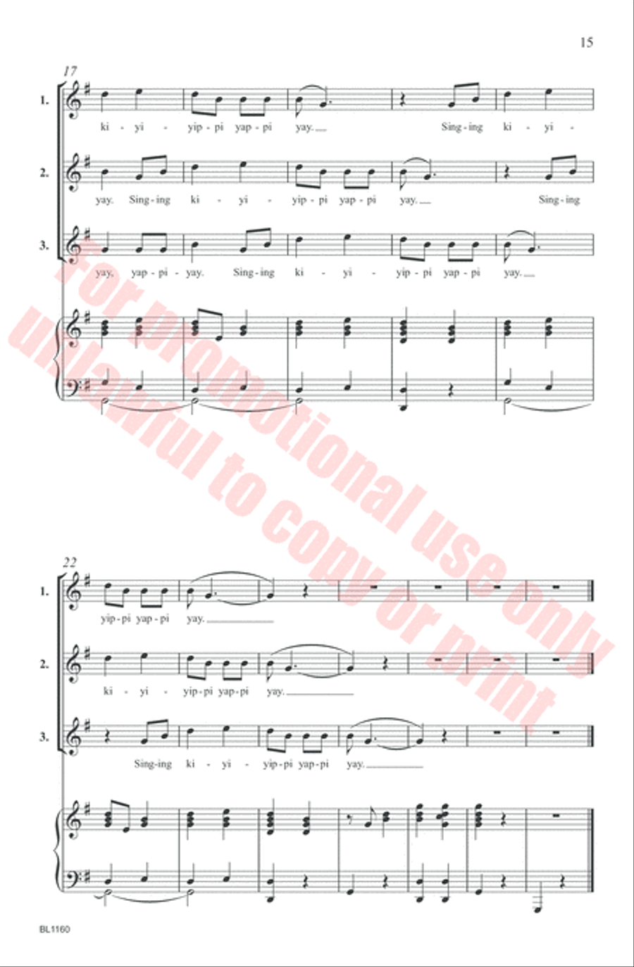 Round and Round: A Collection of Rounds for Emerging Choirs Choir scores gallery preview page 15